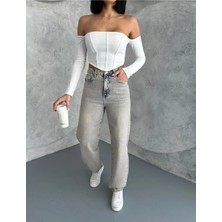 Zeo Basic Boru Paça Tint Pantolon