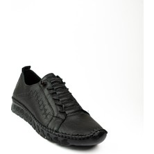 Noble 600 Siyah Deri Kadın Günlük Ayakkabı