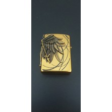 Fagena Store Melek Figürlü Pürmüz Alevli Gold Renk Gazlı Çakmak