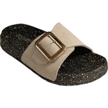 Waykon Polen Günlük Rahat Şık Hafif Toka Detaylı Kadın Terlik