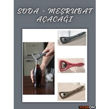 Keskon Pratik Şişe Açacak (1 Adet) – Gazoz & Soda Şişe Açacağı, Dayanıklı Metal