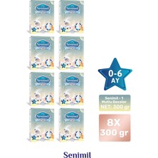 Senimil 1 Mutlu Geceler  Bebek Sütü 300 gr (0-6 Ay)  8 Li Avantaj Paketi