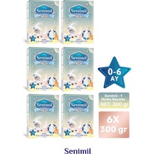 Senimil 1 Mutlu Geceler  Bebek Sütü 300 gr (0-6 Ay)  6 Lı Avantaj Paketi