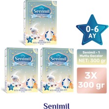Senimil 1 Mutlu Geceler  Bebek Sütü 300 gr (0-6 Ay)  3 Lü Avantaj Paketi