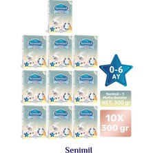 Senimil 1 Mutlu Geceler  Bebek Sütü 300 gr (0-6 Ay)  10 Lu Avantaj Paketi