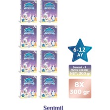 Senimil 2 Mutlu Geceler  Bebek Devam Sütü 300 gr (6-12 Ay)  8 Li Avantaj Paketi
