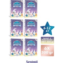 Senimil 2 Mutlu Geceler  Bebek Devam Sütü 300 gr (6-12 Ay)  6 Lı Avantaj Paketi