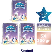 Senimil 2 Mutlu Geceler  Bebek Devam Sütü 300 gr (6-12 Ay)  3 Lü Avantaj Paketi