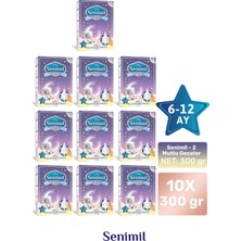 Senimil 2 Mutlu Geceler  Bebek Devam Sütü 300 gr (6-12 Ay)  10 Lu Avantaj Paketi