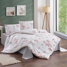 Kristal Çift Kişilik Ranforce Nevresim Takımı Açelya Pembe