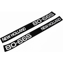 Peren Traktör New Holland 80-66S Yan Yazı Takımı Kaporta Etiketi Sağ - Sol Kaput Sticker Seti