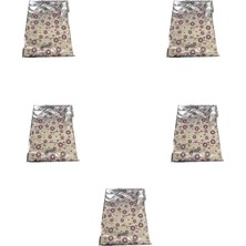 Omeyva Desenli Metalize Hediye Paketi Yapışkanlı Torba Poşet - 25X35 Cm. - 100 Adetlik 5 Paket