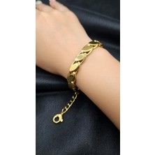 Gold Oval Zincir Bileklik