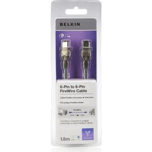 Belkin Bilgisayar Fotoğraf Frwr 6Pin-6Pin Usb Kablosu 1.8 Metre Siyah Blk-F3N400Cp1.8M