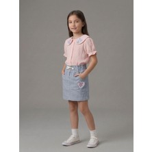 Lady Gold Kız Çocuk Kot Etekli 2'li Kuromi Takım