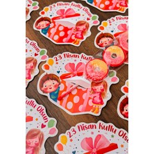 Msticker 23 Nisan Şeker ve Balon Konulabilen Tebrik Kartı 12'li Set – Sınıf Dağıtımlık Hediyelik Kart