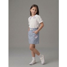 Lady Gold Kız Çocuk Kot Etekli 2'li Kuromi Takım