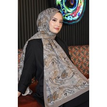 Afvente Ekose Paisley Desen Vizon Soft Pamuk Şal