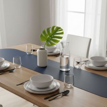 Grand Fine Art 4+1 Adet Deri Amerikan Servis+Runner Set (4 Amerikan Servis -1 Runner )