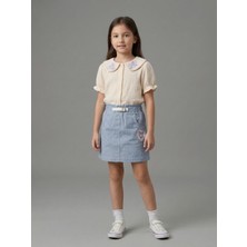 Lady Gold Kız Çocuk Kot Etekli 2'li Kuromi Takım