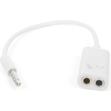 Dark 2X3.5Mm Stereo Dişi - 4Pin 3.5Mm Stereo Erkek Y Kablo