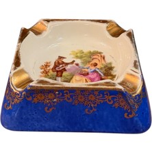 Fransız Limoges Porselen Küllük - 11 cm 11 cm 4 cm Ölçülerinde