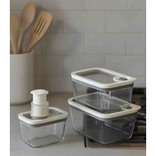 Arow Novelty 4 Parça Manuel Cam Vakumlu Saklama Setı