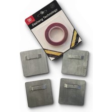 Hedea 4\'lü Metal Çerçeve ve Tablo Askı Seti - Çift Taraflı Güçlü Bant Dahil, Pratik Duvar Askı Aparatı