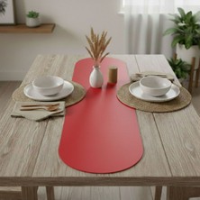 Grand Fine Art 4+1 Adet Deri Amerikan Servis+Runner Set (4 Amerikan Servis -1 Runner )