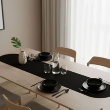 Grand Fine Art 4+1 Adet Deri Amerikan Servis+Runner Set (4 Amerikan Servis -1 Runner )
