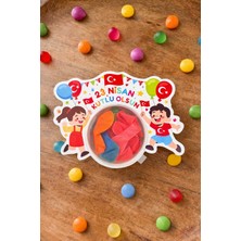 Msticker 23 Nisan Kutlu Olsun Çocuk Temalı Şeker Kutusu 10’lu Set – Kapaklı Mini Bayram Şeker Kabı, Hediyelik