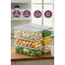 Selka Home 6 Adet 2 Lt. Nora Organizer Buzdolabı Buzluk Düzenleyici Saklama Kabı