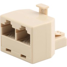Elba 8P8C Jack- 2X8P8C Jack 2Li Rj45 Telefon Jackı Çoklayıcı Jk8464