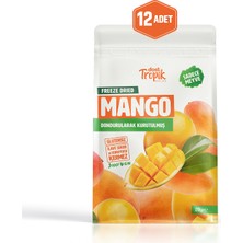 Dondurularak Kurutulmuş Mango 20 G | Freeze Dried Meyve Cipsi | Çıtır Meyve Kurusu | 12 Adet