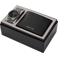 Michael Kors MK1044 Erkek Kol Saati ve Cüzdan Füme Renkli Çelik Kasa 5 ATM Suya Dayanıklı