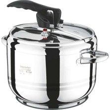 Hascevher 5 Lt Paslanmaz Çelik Düz Düdüklü Tencere Tekli Kullanım İçin