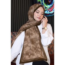 Afvente Soft Bitki Desen Bronz Kahve Soft Pamuk Şal