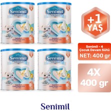 Senimil 4 Çocuk Devam Sütü 400 gr (+1 Yaş) 4 Lü Avantaj Paketi