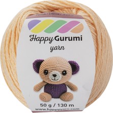 Happy Yarn Happy Gurumi Ten Rengi Amigurumi Örgü İpi 50 g 130M %49 Pamuk %51 Akrilik Katı Form