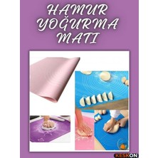 Keskon Silikon Ölçekli Hamur Açma Matı | Hamur Yoğurma ve Pişirme Matı | Ölçülü Mutfak Aparatı