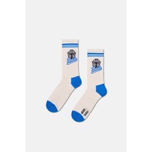 Happy Socks - Erkek Beyaz Star Wars Mando Desenli Çorap