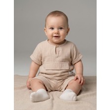 Erkek Bebek Müslin 2'li Şortlu Takım