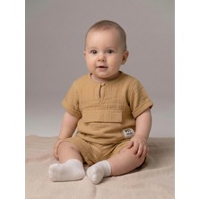 Erkek Bebek Müslin 2'li Şortlu Takım