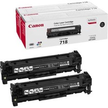 Canon CRG-718Bk Black Siyah 2'Li Toner Mf728-729 Mfc8350-8580 Lbp7210