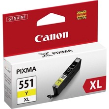 Canon CLI-551Xl Y Yellow Sarı Yüksek Kapasiteli Mürekkep Kartuş İp7250 Mx925