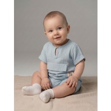 Erkek Bebek Müslin 2'li Şortlu Takım