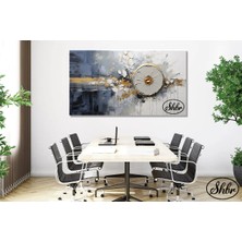 Şehzat Tekli Yatay Kanvas Tablo Soyut, Yağlı Boya Görünümlü , Sanatsal, Dekoratif Kanvas Duvar Tablosu