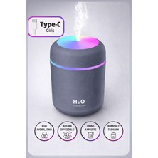 Pazar Kapısı Mini Hava Nemlendirici 300ML Rgb Işıklı Type-C Buhar Makinesi Sessiz Ortam Nemlendirici Aroma Difüzörü (Pembe)