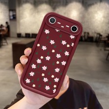 HONTINGA Tecno Spark Slim 5g  ile Uyumlu Kılıfı Düşüme Önleyici Basitlik Anti Düşme Kamera Korumali Çiçek Bordo Desen Yumuşak Silikon Telefon Kılıfı Kadın ve Erkek Için Uygundur K2-7221