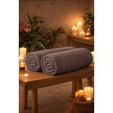 Elif Mira 2'li Paket %100 Pamuklu Büyük Boy Banyo Havlusu Seti 90X150 cm Grand Spa